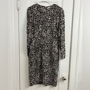 vintage floral silk dress